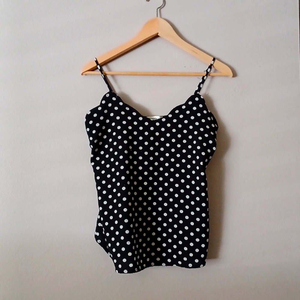 MONTEAU polka-dot print top